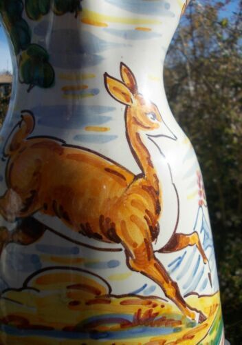 Ceramic Talavera pitcher hand-painted décor