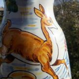 Ceramic Talavera pitcher hand-painted décor