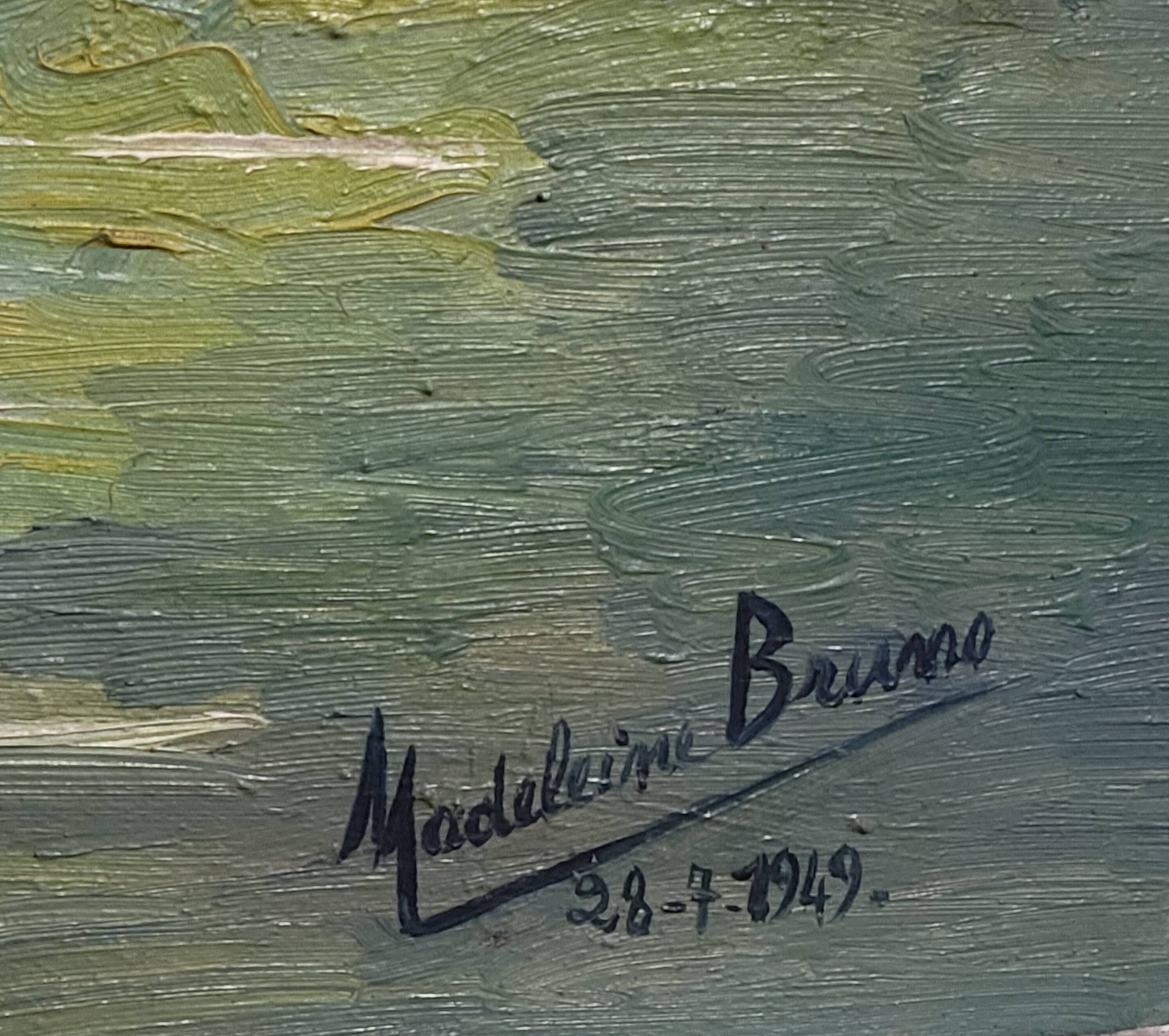 Madeleine Bruno: an old painting depicting a bucolic landscape.