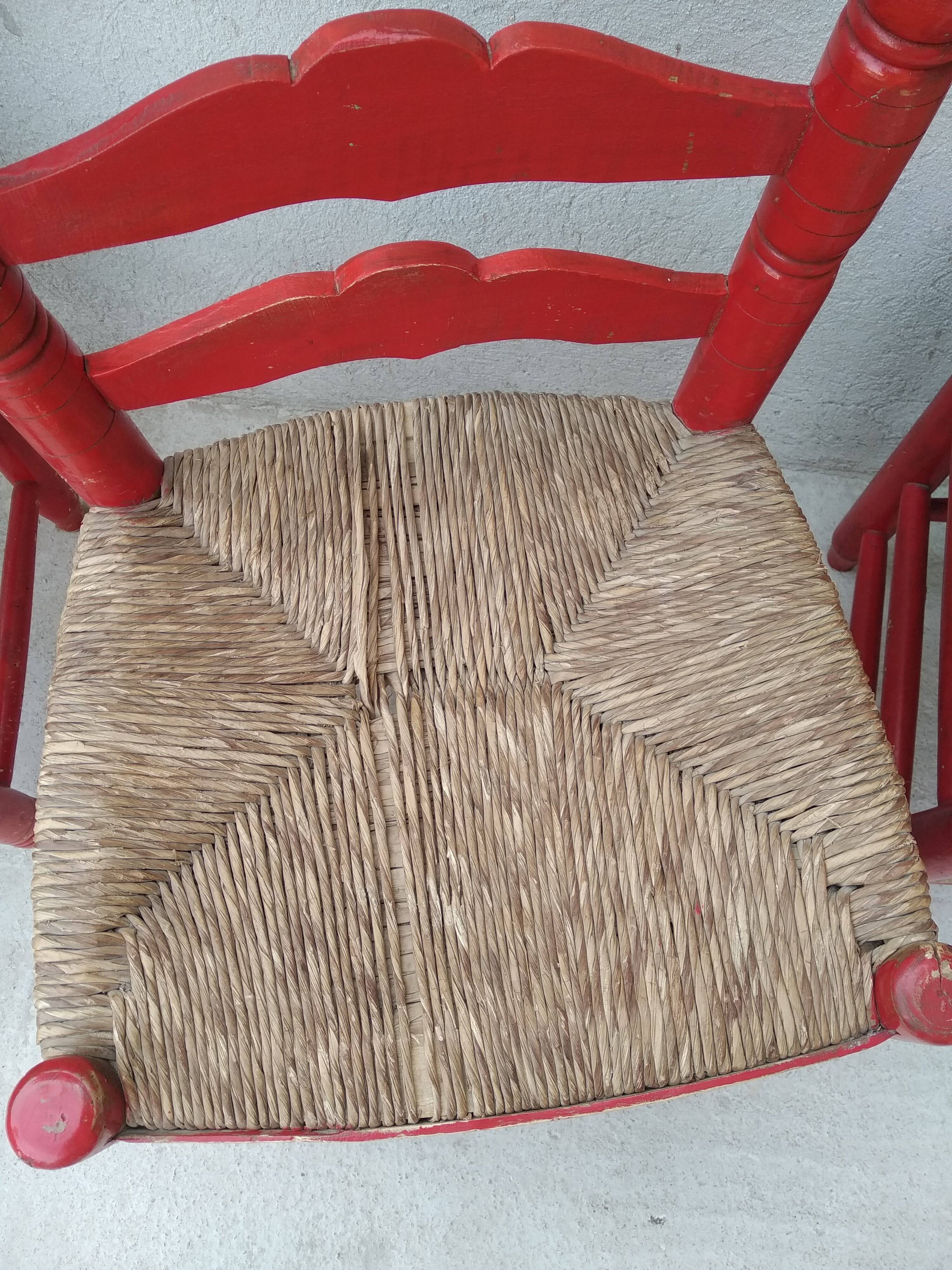 6 chaises paillées Vintage