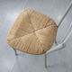 Vintage italian straw and metal chair