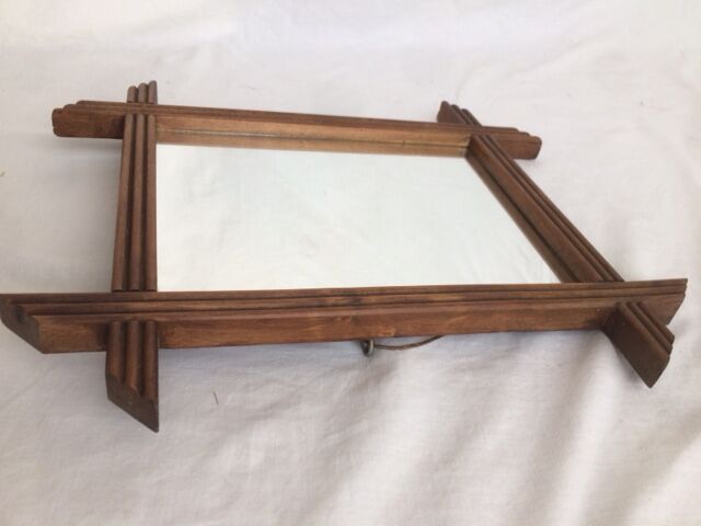 Vintage mirror frame wood 40x34cm