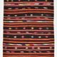 5x9 Wine Red Vintage Kilim Area Rug, 143x275Cm
