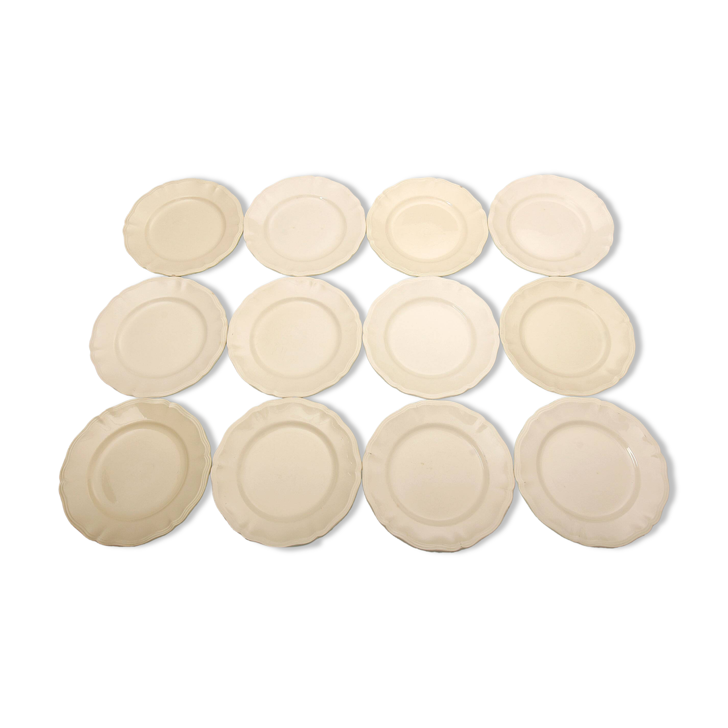 12 flat plates Sarreguemines Digoin