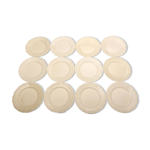 12 assiettes plates sarreguemines - digoin