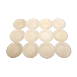 12 flat plates Sarreguemines Digoin