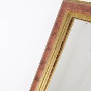 Old wooden mirror, gold, pink tint