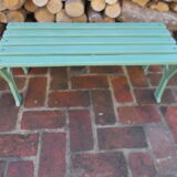 Set of 2 garden benches, for children in cast iron and wood