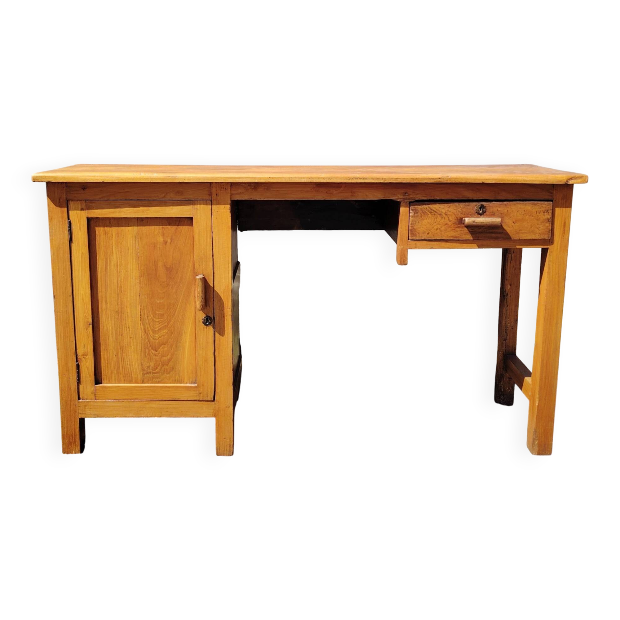 Bureau, console en bois vernis vintage