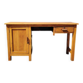 Atypical desk or vintage varnished wooden console