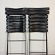 Pair of Celestina chairs by Marco Zanuso for Zanotta in black leather.