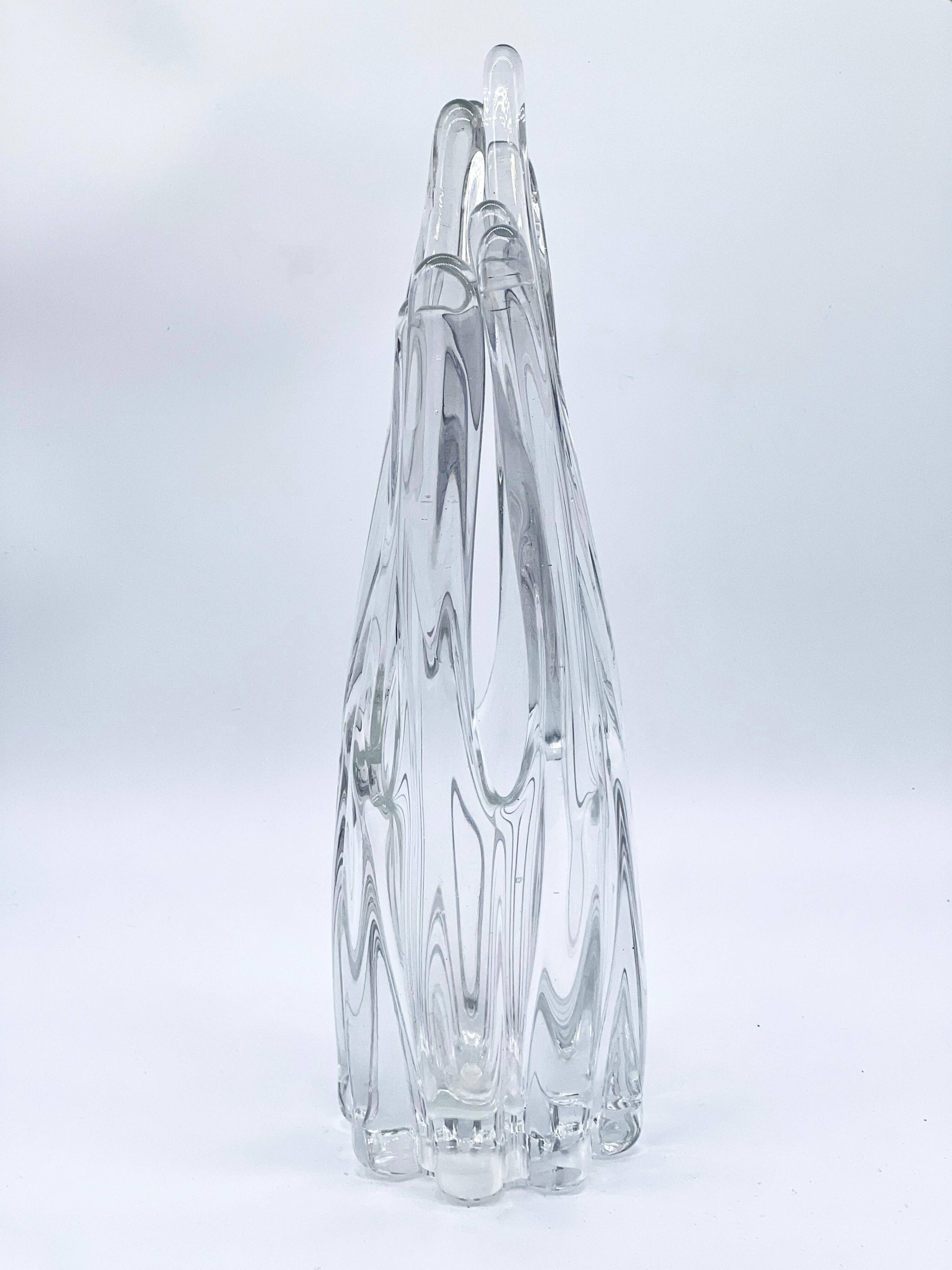 Vase de Murano - Sculpture en verre clair - Soufflé à la main