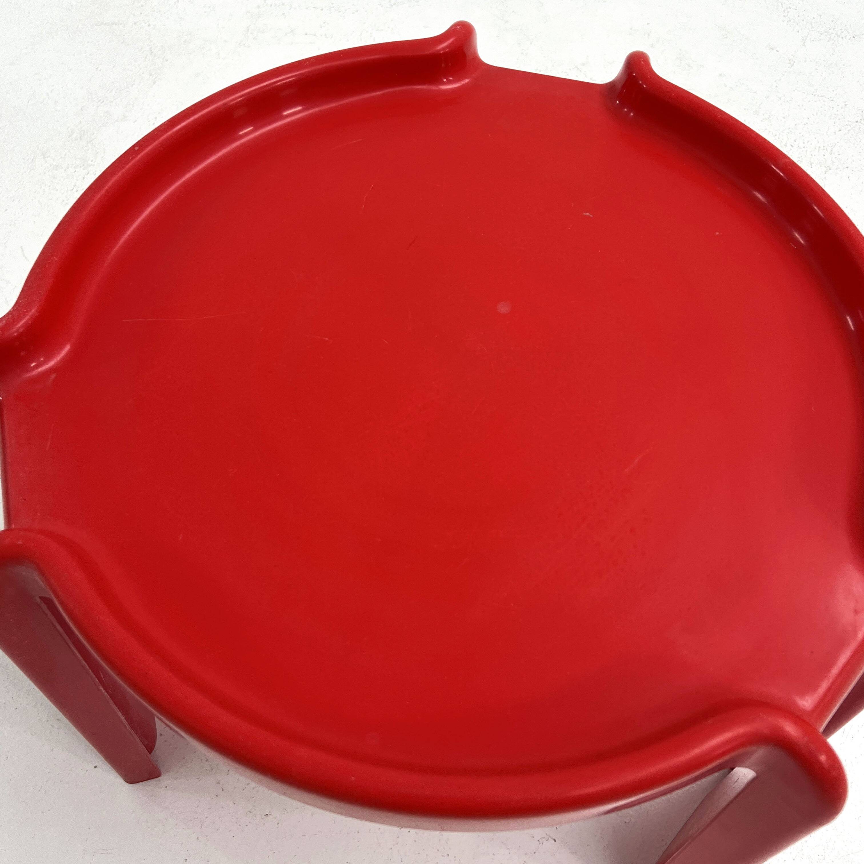 Red side table by Giotto Stoppino for Kartell, 1970