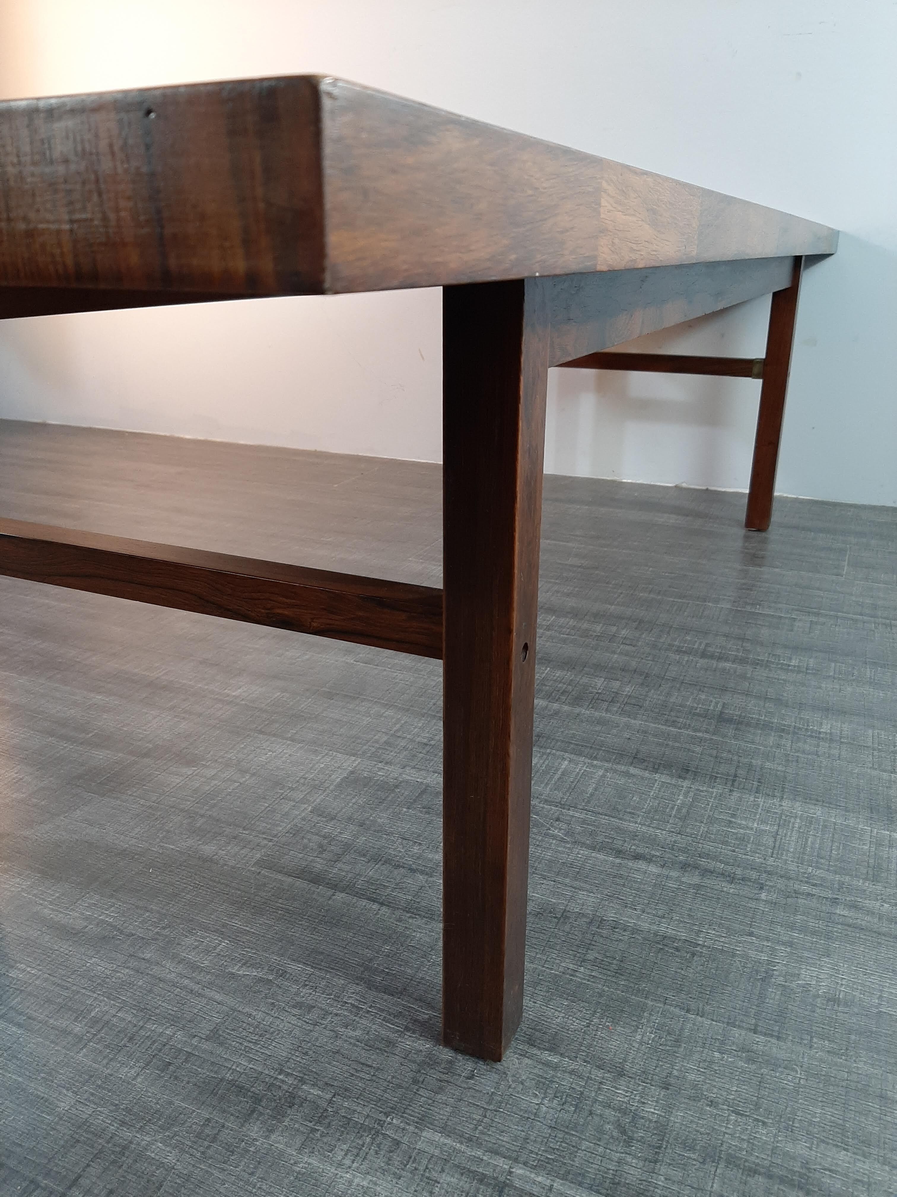 Large Table Bass in Palissandre, Vintage Scandinavian 1960s