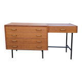 Vintage Scandinavian-style dressing table and chest of drawers by Claude Vassal, available at Magasins Pilotes.