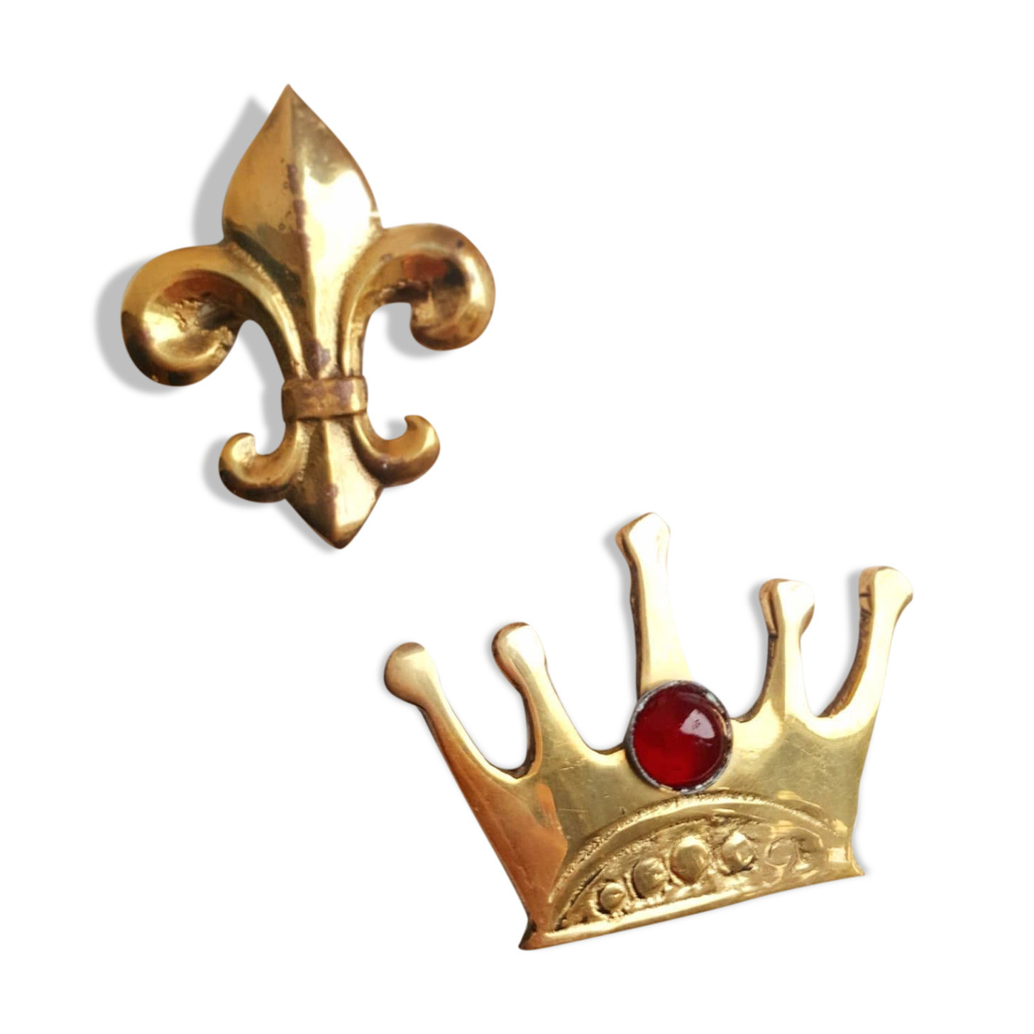 Bagues de serviettes couronne et fleur de lys