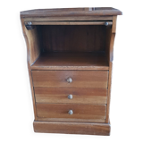 Louis Philippe style wooden chest of drawers with 3 drawers and 1 niche