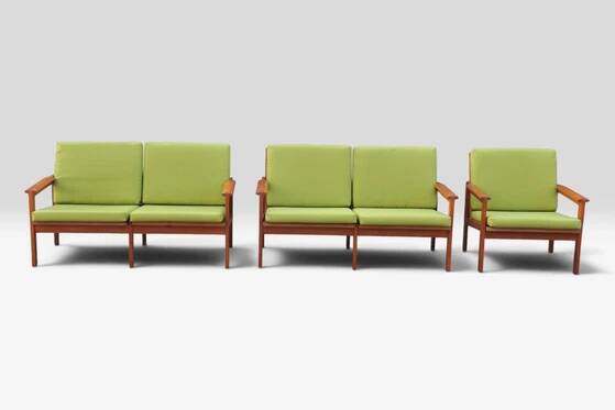 Illum Wikkelsø „Capella“ Set of 1 Armchair and 2 Sofas – Niels Eilersen – 1960s