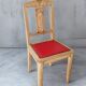 Set of 4 sculpted oak chairs – 1940s Art Deco style