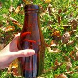 Vintage brown glass vase/bottle