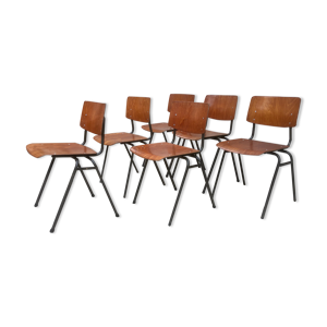 Lot de 6 chaises vintage