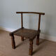 Handcrafted low chair in solid wood – Ivory Coast