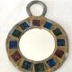 Vintage lead and talosel mirror by Iréna Jaworska 70s