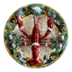 Vintage wall plate in ceramic majolica – Lobster decor in r