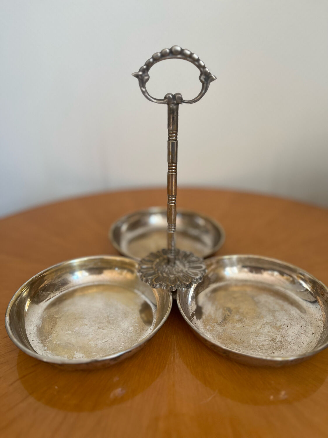 Metal servant, silver, antique