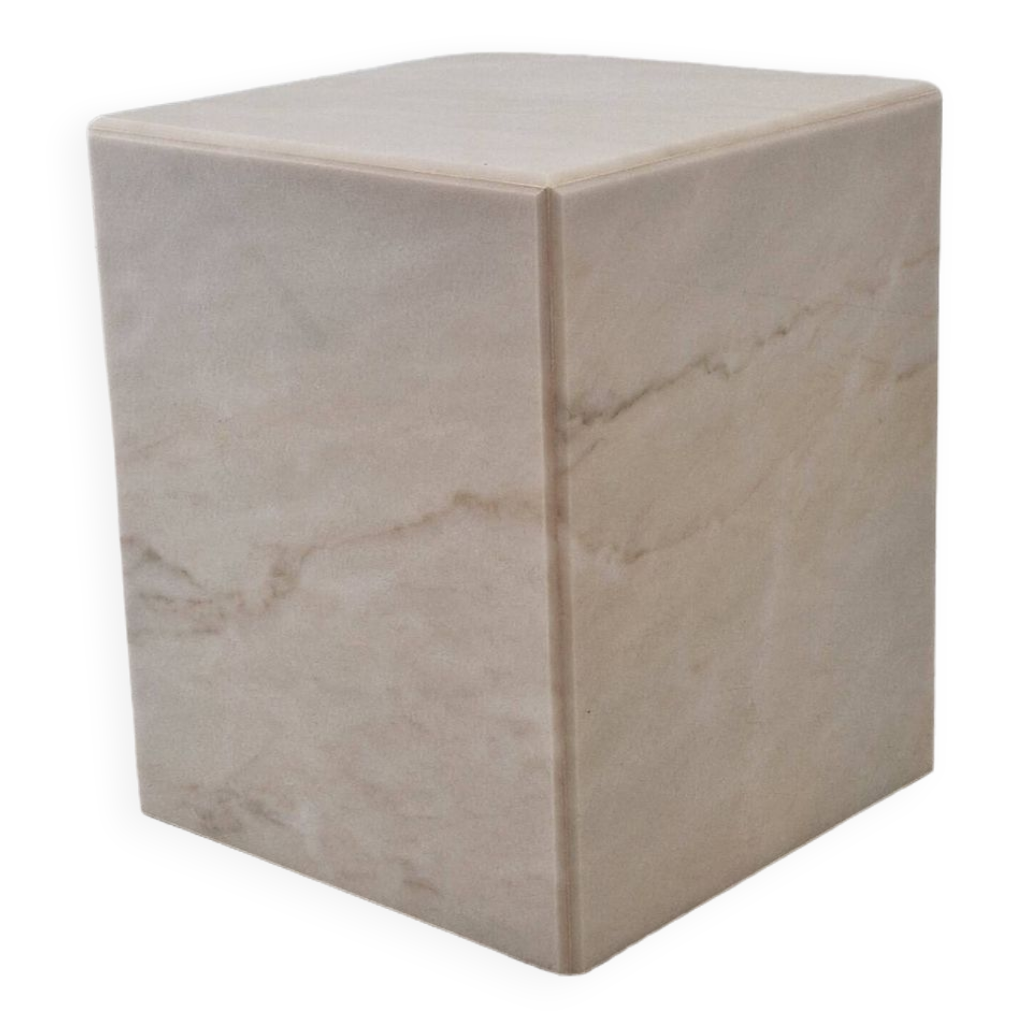 Italian Marble Side Table or Pedestal, 1980's