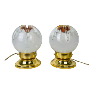 Paire de lampes Mazzega Murano