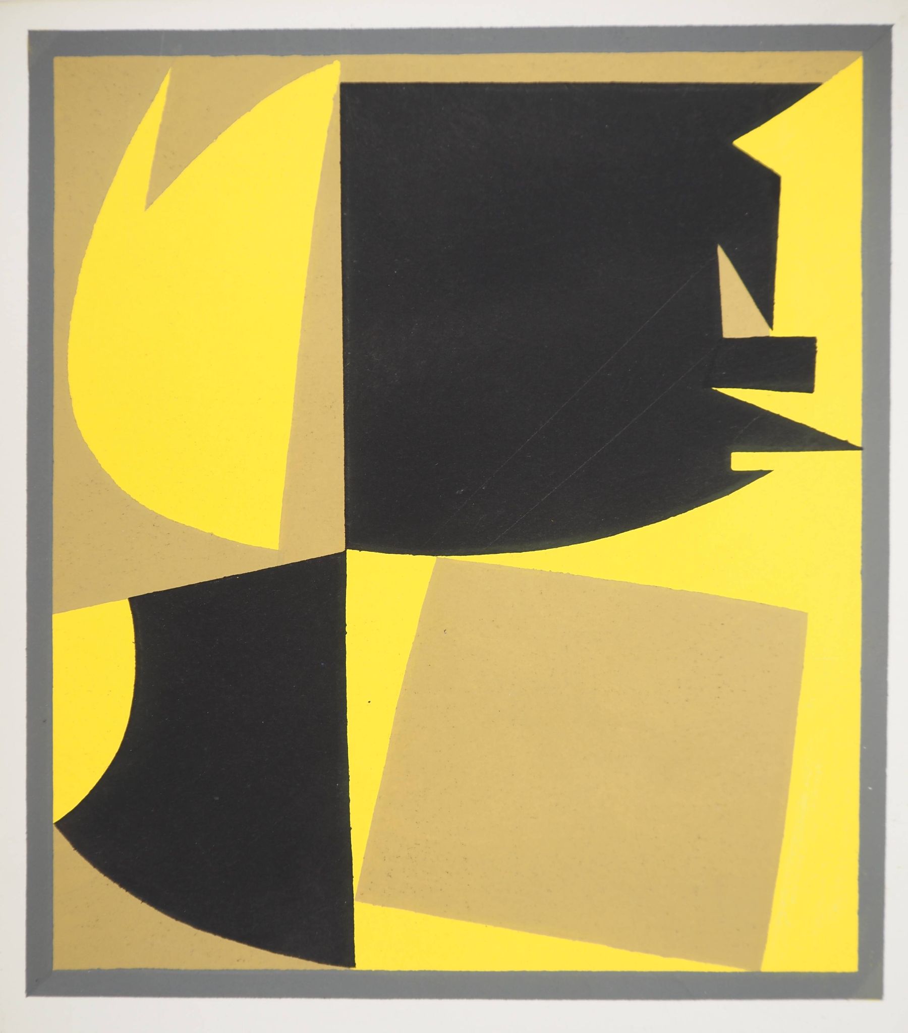 Victor Vasarely : Équilibre abstrait, Lithographie et pochoir