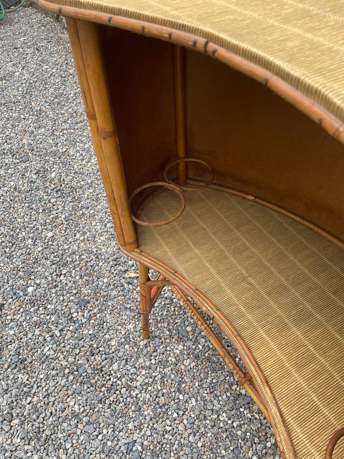 Bamboo tiki bar and bamboo rattan