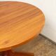 Table à manger extensible ronde en teck du milieu du siècle par Glostrup, Danemark, années 60
