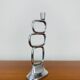 Matthew Hilton style aluminum circle candle holder, vintage design