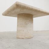 Angelo Mangiarotti Travertine side Table for Up&Up, Italy
