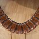 Large oval wooden mirror 1950