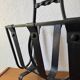 Brutalist wrought iron magazine rack from the 50s