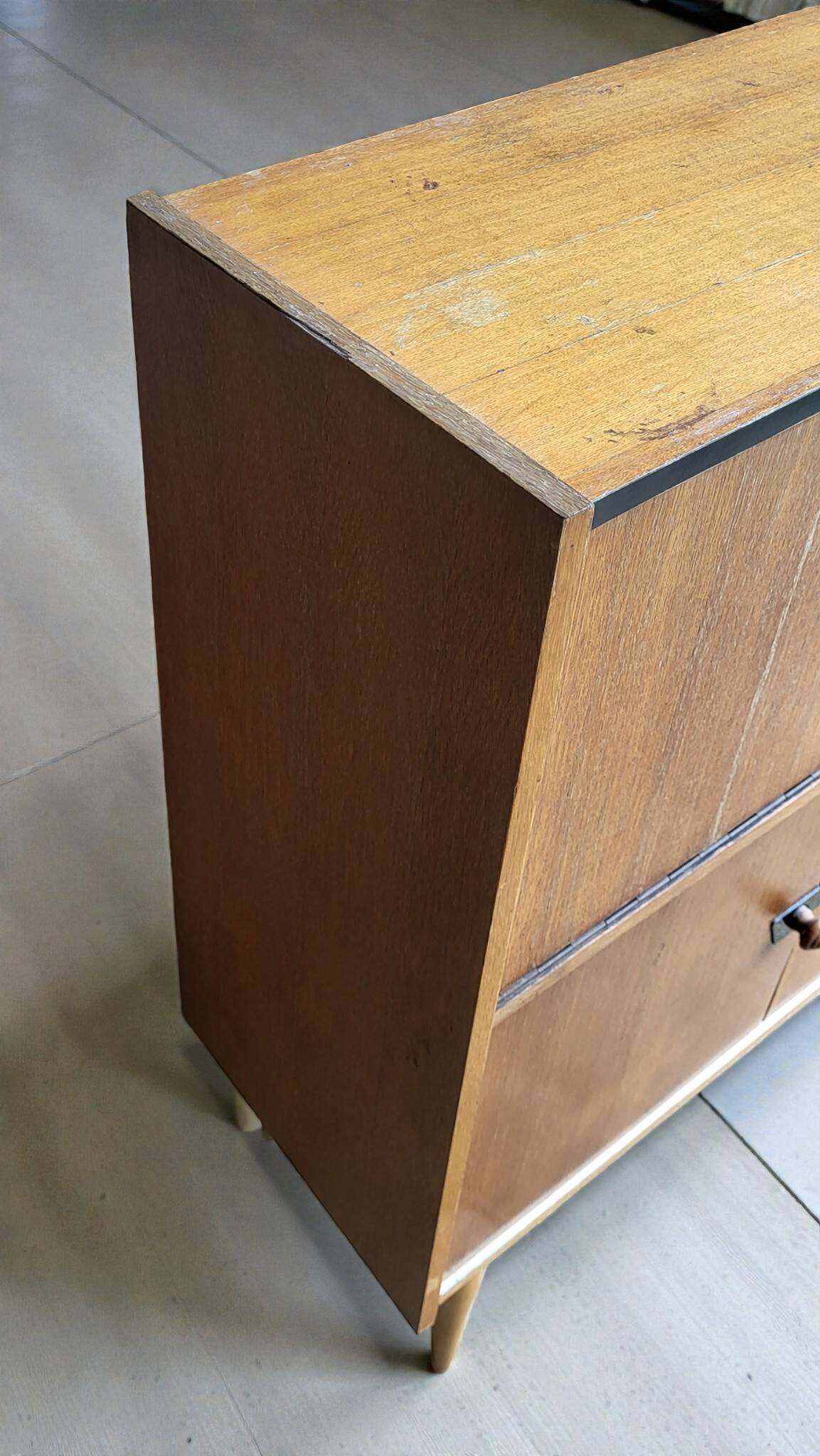 Secretary desk storage unit, 1950s-60s