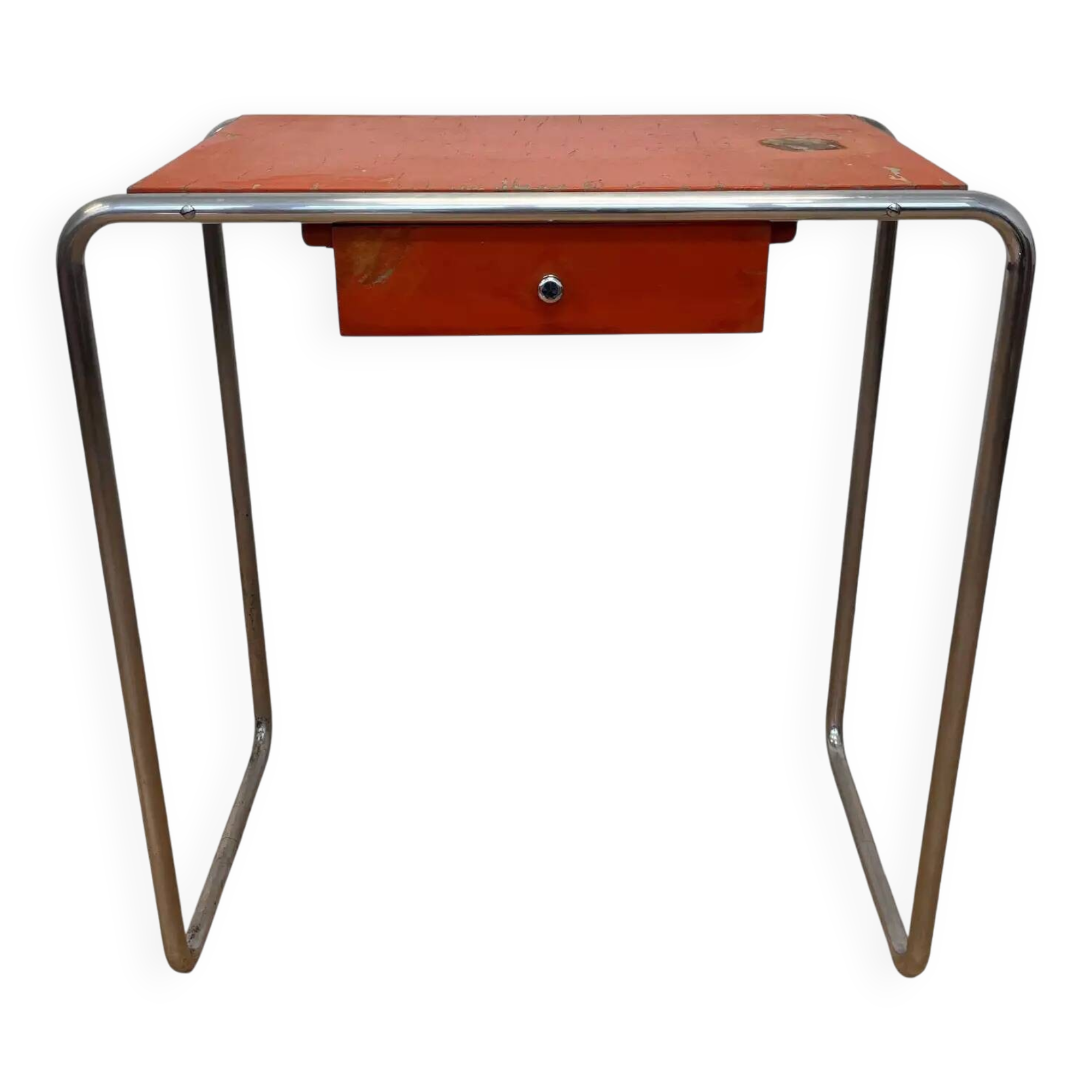 Bauhaus tubular steel chrome table model R12 by Robert Slezak - 1930s