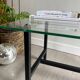 Vintage design coffee table in glass and metal