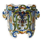 Earthenware cache pot from ROUEN, 19th century.