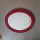 Antique garnet velvet mirror
