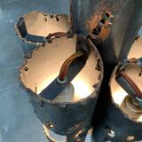 Brutalist Mid-Century Metal Pendant