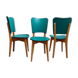 3 vintage skai chairs