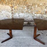 Expandable Scandinavian rosewood dining table by CJ Rosengaarden, circa 60's