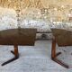 Expandable Scandinavian rosewood dining table by CJ Rosengaarden, circa 60's