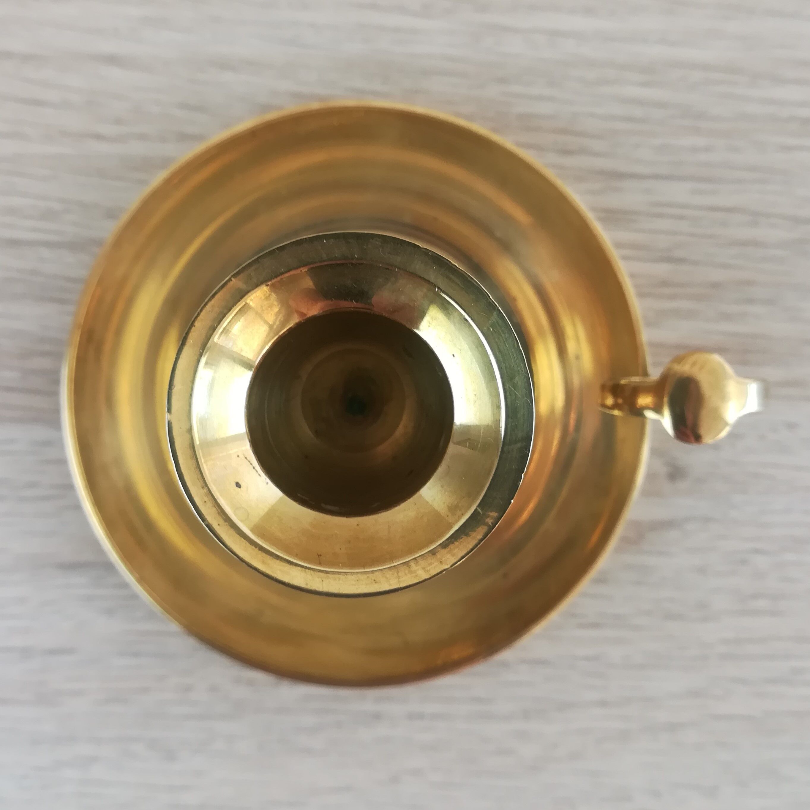 Brass candle holder "cellar rat"