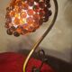 pair of Murano glass lamps bronze brass 1970 electric working 30x21 bedside tables