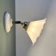 Vintage wall lamp with white opaline glass shade